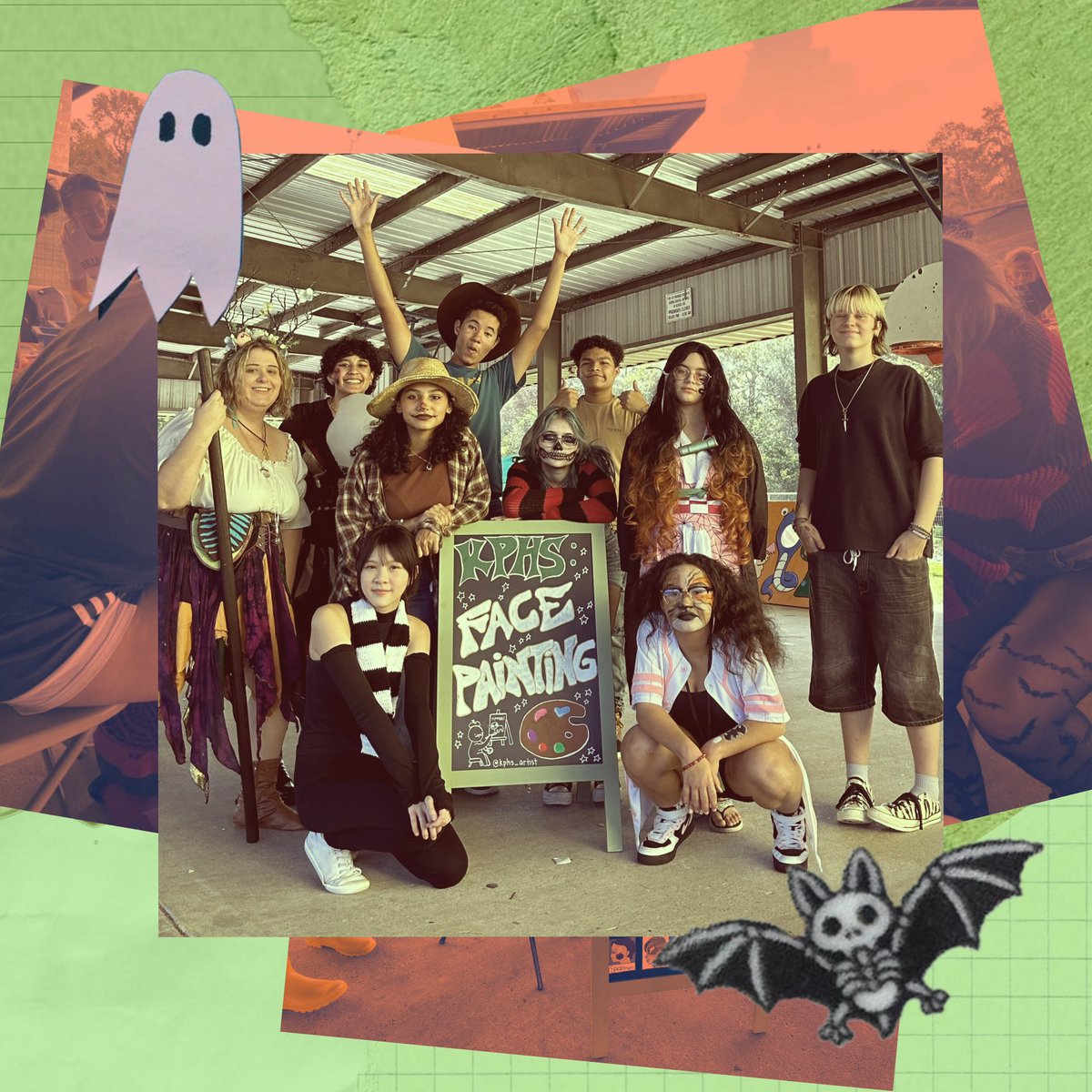 🎃🖼️🎨KPHS Painted Panther and NAHS had and amazing time at Elm Grove Elementary on Saturday! Thank you to all who came out to support us! 💚
<a href="/HumbleISD_KPHS/">Kingwood Park HS</a> #WeAreKPark #HumbleISDartists <a href="/VisualArtHumble/">Humble ISD Visual Arts</a> <a href="/HumbleISD/">Humble ISD</a>
