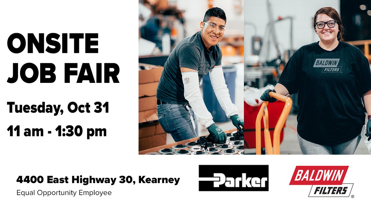Do you or someone you know want to be a part of our team? Don't forget about our Onsite Job Fair at our Kearney facility tomorrow. Great benefits, quarterly bonuses, career opportunities, onsite medical facility & so much more. View Openings prker.co/3OaMnuV
