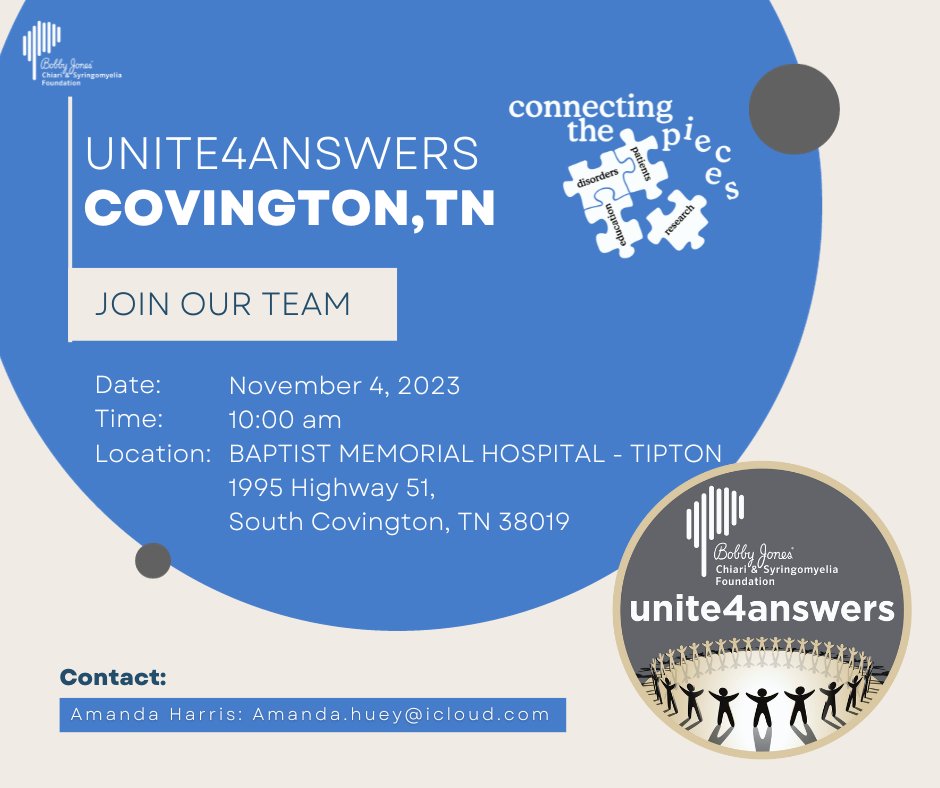 Hey Tennessee! Check out our upcoming cornhole tourney, cookout and football watching party in THIS SATURDAY!

NOTE that you MUST register in order to participate in the cookout - igfn.us/vf/23covington…

#unite4answers
#advocacy
#chiari
#tennesseesupport
#cornhole
#football