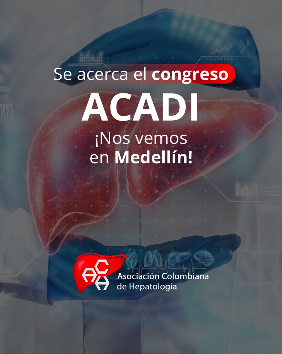 asohepatologia's tweet photo. 📍Se acerca el esperado congreso ACADI 2023 que viviremos en Medellín. Este evento es una oportunidad única para aprender, conectar y avanzar en el campo de la salud digestiva y la hepatología.
#ACADI #Hepatología #SaludHepática #CongresoMédico #Medellín https://t.co/BRnYO3siGv
