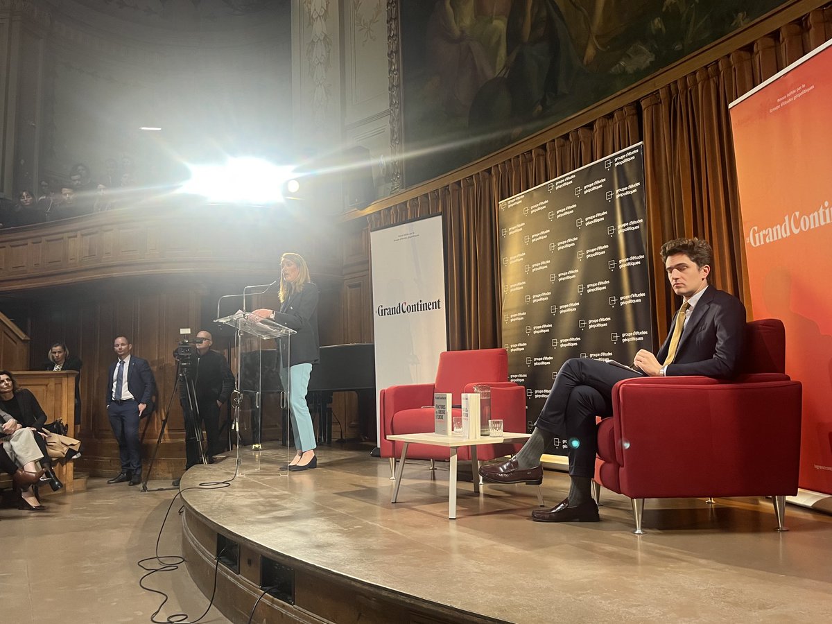 Première intervention en France et en Francais de ⁦⁦<a href="/RobertaMetsola/">Roberta Metsola</a>⁩ , accueillie à la ⁦⁦<a href="/SorbonneParis1/">Université Paris 1 Panthéon-Sorbonne</a>⁩ par Grand Continent 
#Europe 🇪🇺

⁦⁦<a href="/GEG_org/">GEG</a>⁩ 
⁦⁦<a href="/LesGracques/">LesGracques</a>⁩ 
⁦⁦<a href="/medef/">Mouvement des Entreprises de France</a>⁩
⁦⁦<a href="/MEDEF_I/">MEDEF International</a>⁩ 
⁦⁦<a href="/RenewEurope/">Renew Europe</a>⁩ 
⁦⁦