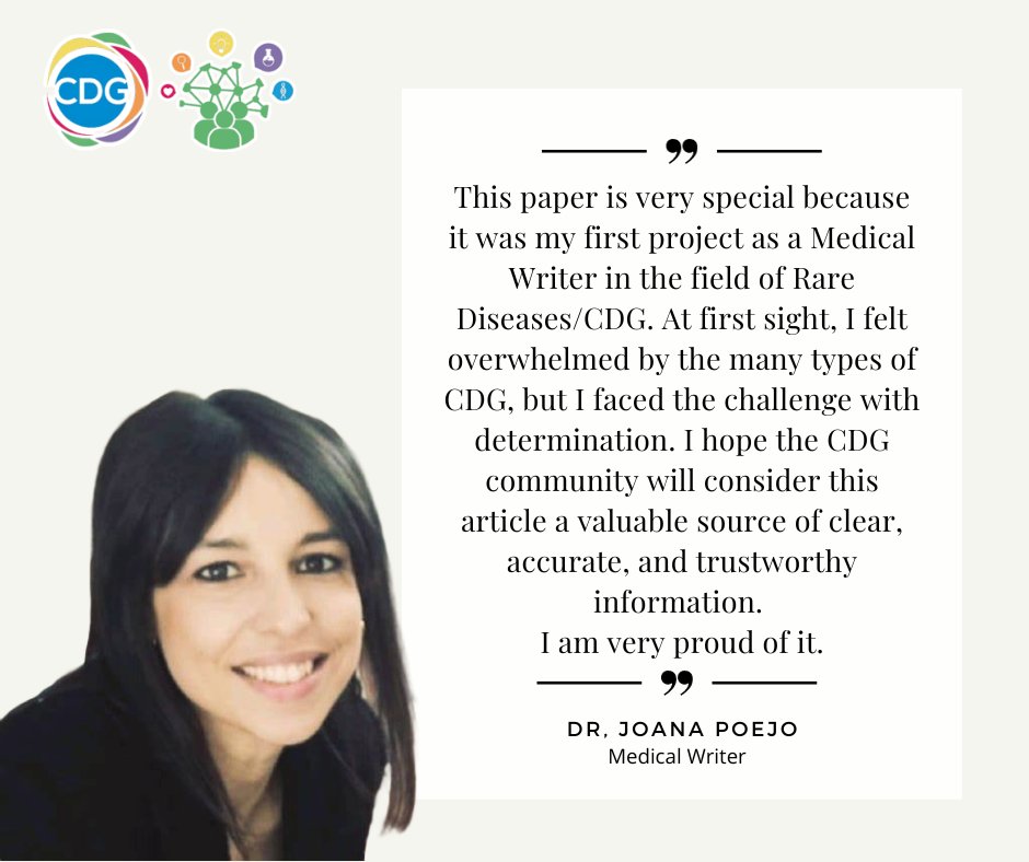 📚 The CDG State of the Art in 2022 📚

The words of Dr. Joana Poejo bring hope to the CDG community!

New information and new people interested in CDG means more opportunities for CDG research 💚

🔗 Read the Full Publication: bit.ly/CDGstateart2022

#RareDiseases #CDGResearch