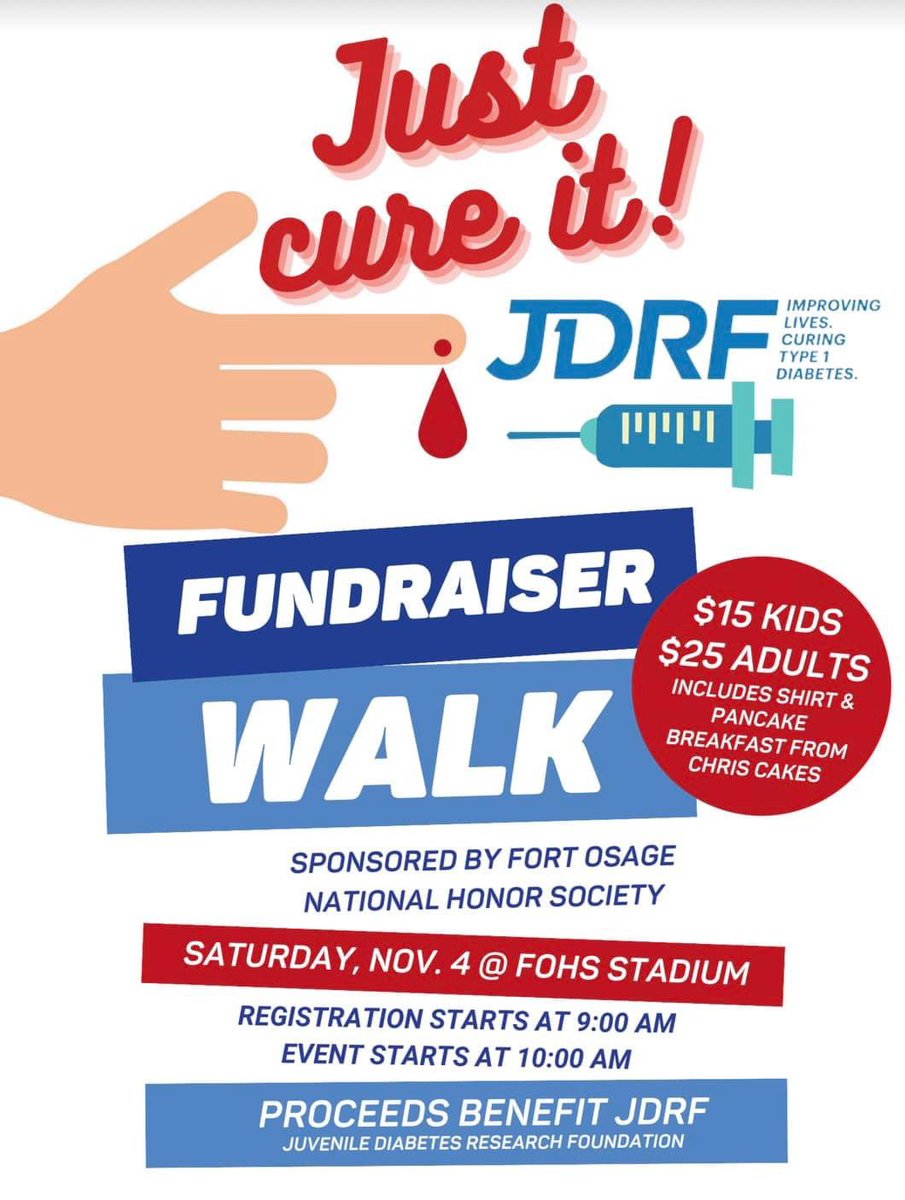 Join us this Saturday to raise money for JDRF! Register here: tinyurl.com/JDRFCureIt
