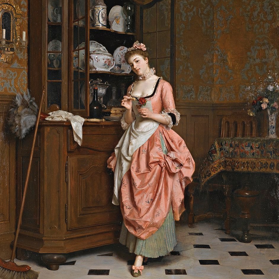 EMILE PIERRE METZMACHER
Pintor Francés
1815-1890
Óleo s/ Tabla - 61 x 48 cm
'El Aperitivo' - 1881
.