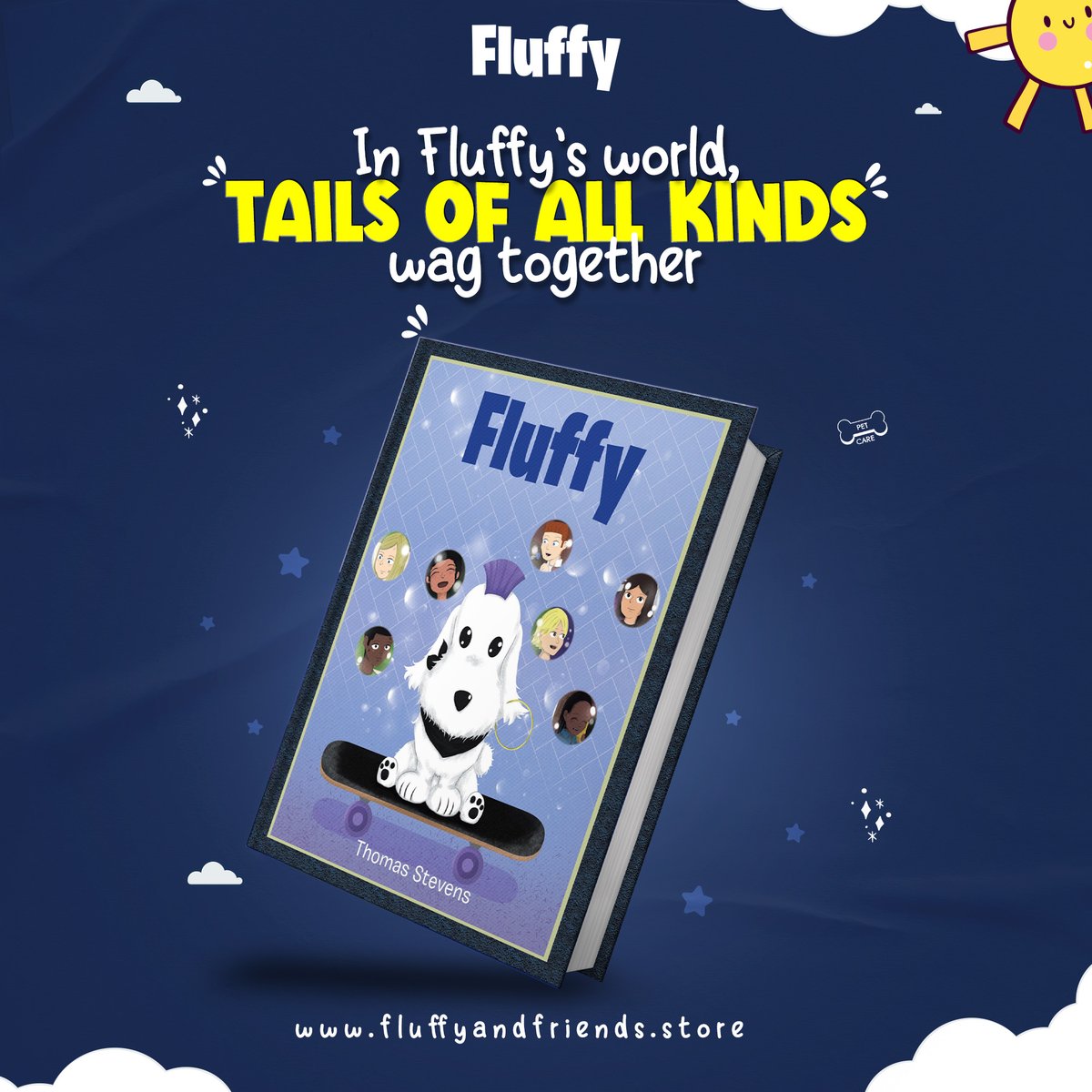 Woof-tastic adventure alert! Fluffy's world is a paradise where furry buddies of all kinds come together! Join the fur-mily fun today! amzn.com/1662454406/ #Fluffy #ThomasStevens #FluffyAndFriends #inclusivity #diversity #bookish #booknerd #booktwt #writerslift