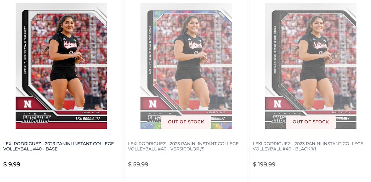 Lexi Rodriguez has a $200 trading card that is already sold out.