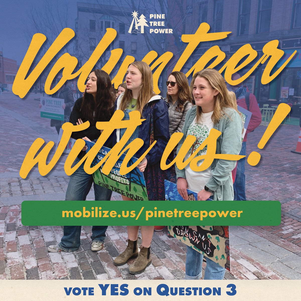 PineTreePower_'s tweet image. Our campaign is by Mainers, for Mainers! 🌲💡 Get out the vote w/ Pine Tree Power by canvassing neighborhoods&amp;amp; making phone calls now until Election Day!

Together, we can build an affordable, reliable energy system under local control. 

Sign up: loom.ly/SabPhA8 #YesOn3