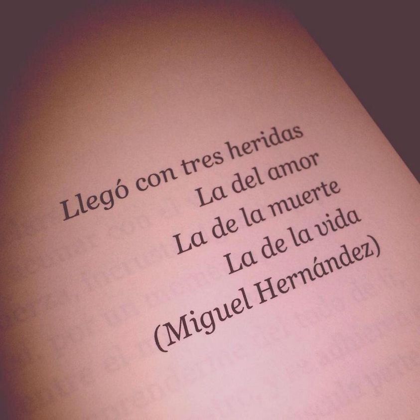 Miguel Hernández nos definió perfectamente en cuatro versos. Las tres heridas: