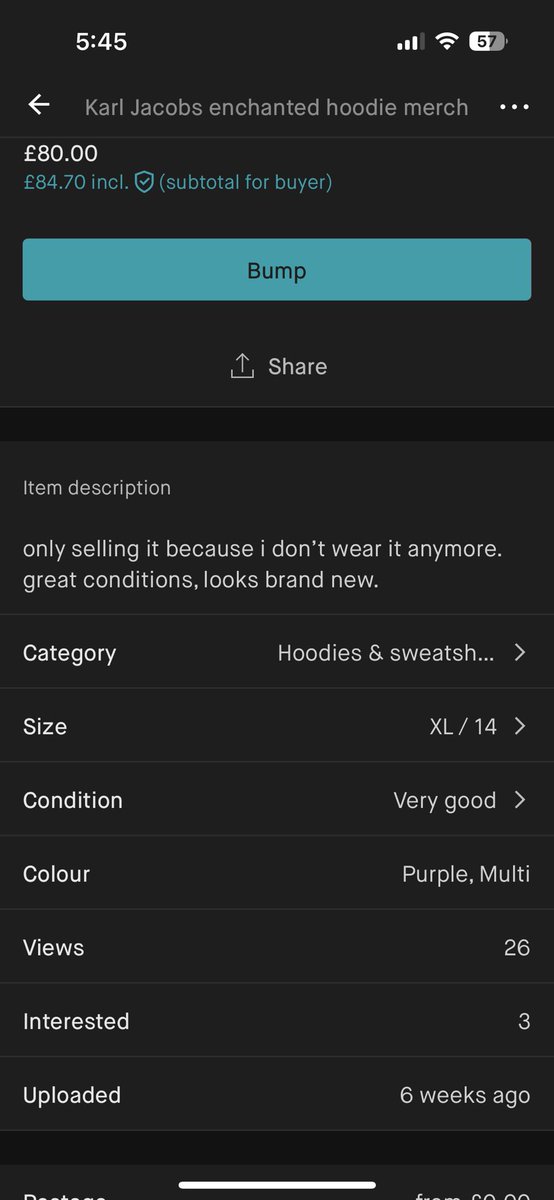 Daisykate08's tweet photo. hey guys, i’m not really in the dream team/qkdt fandom anymore and i don’t wear my karl jacob’s hoodie either so im thinking of selling it. so far the price is £75 (uk) and i bought it for £60 so lmk what u think for the price please! https://t.co/Aj1u4L8hFK