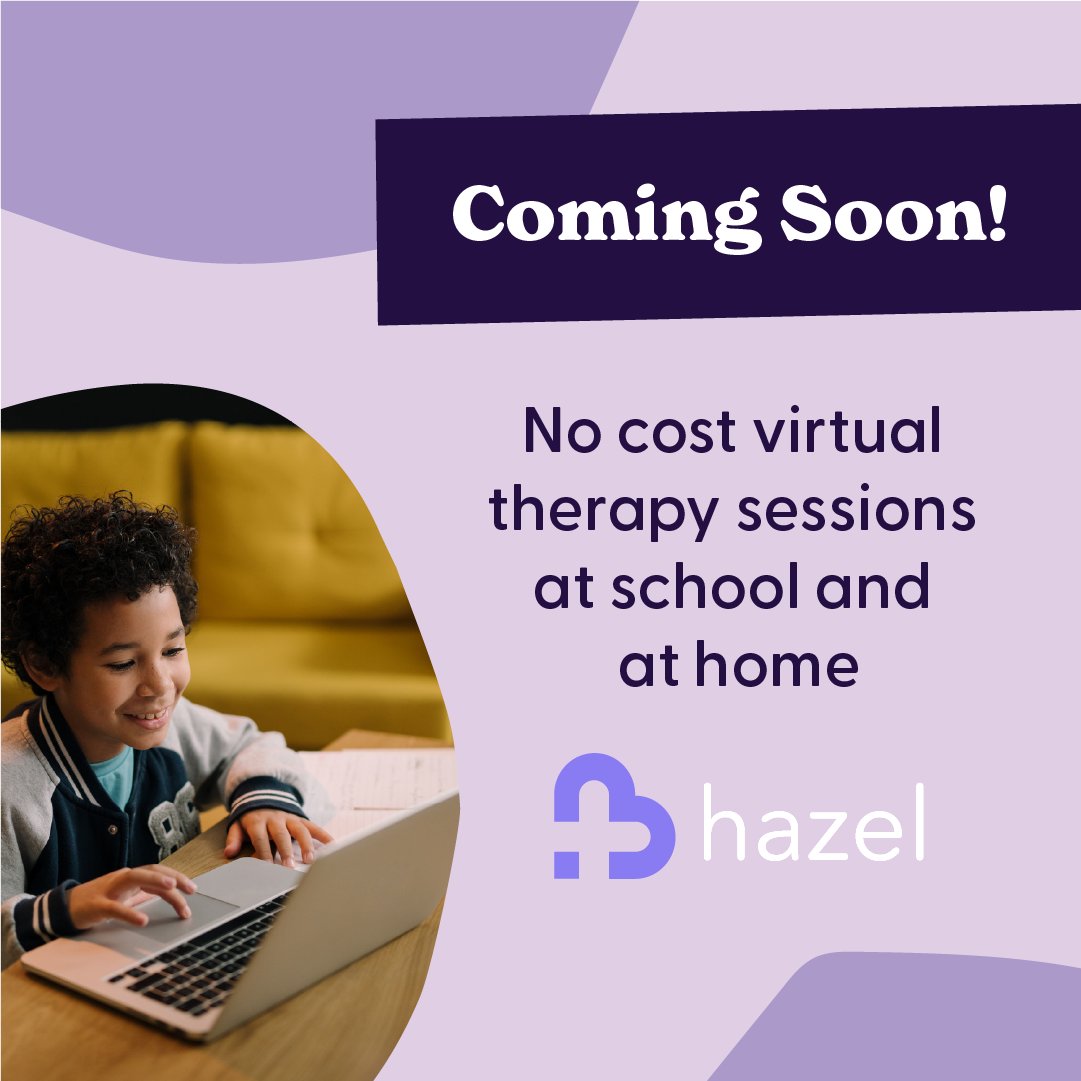 RCPS has launched a new mental health service with Hazel Health. Beginning November 6, 2023, students can meet with a licensed therapist virtually for a therapy appointment. Services are available at school and at home, and are at no cost to families!