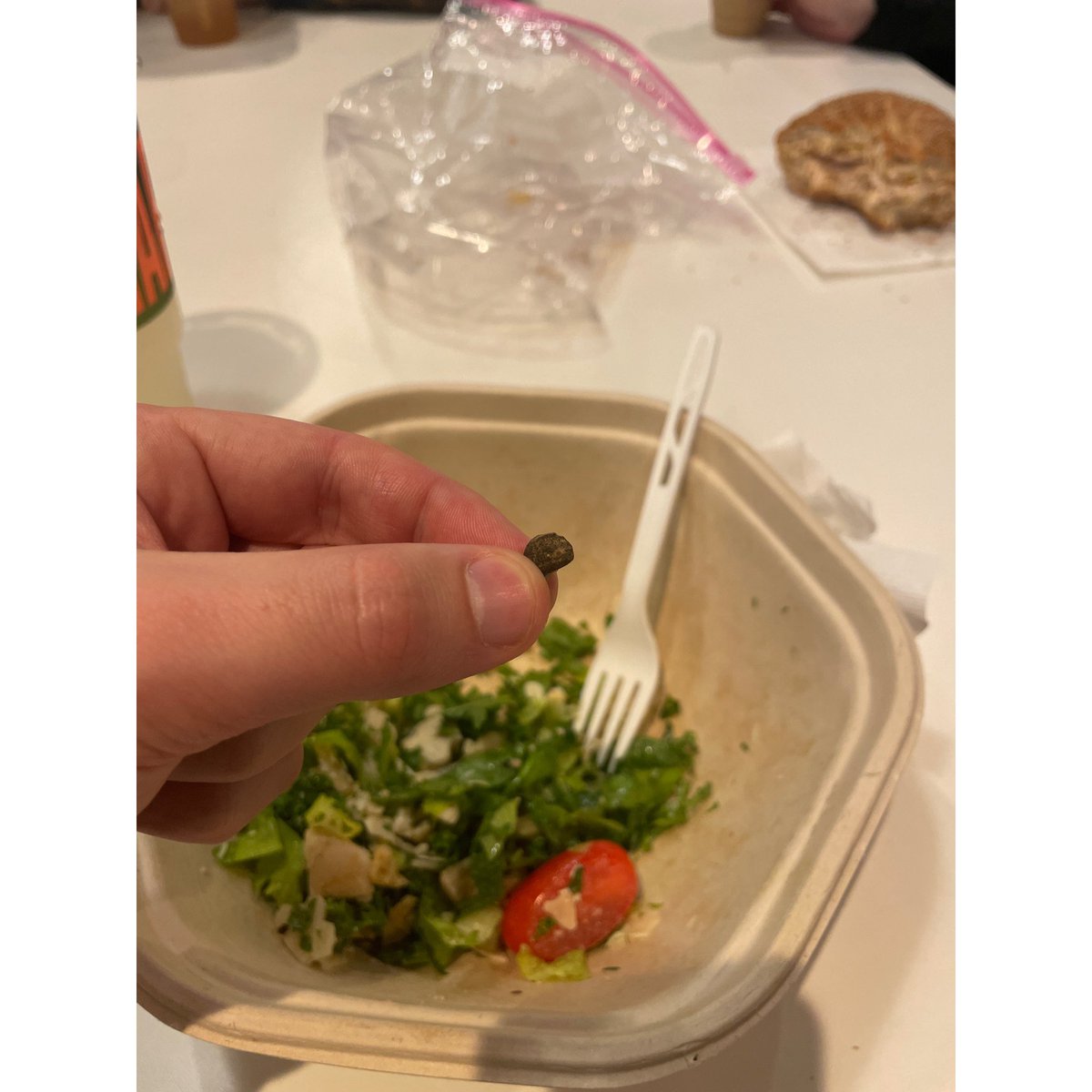 flexbuffchest69's tweet photo. @sweetgreen out here trying to break people’s teeth putting rocks in their salads https://t.co/SBhEpY1t64