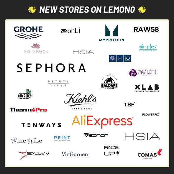 📢New Stores on Lemono📢

As promised, we will now begin sharing regular updates on the new stores we've onboarded onto the browser extension. 

Please welcome the following stores, including some significant ones. 

We are currently awaiting the updated version to go live on the