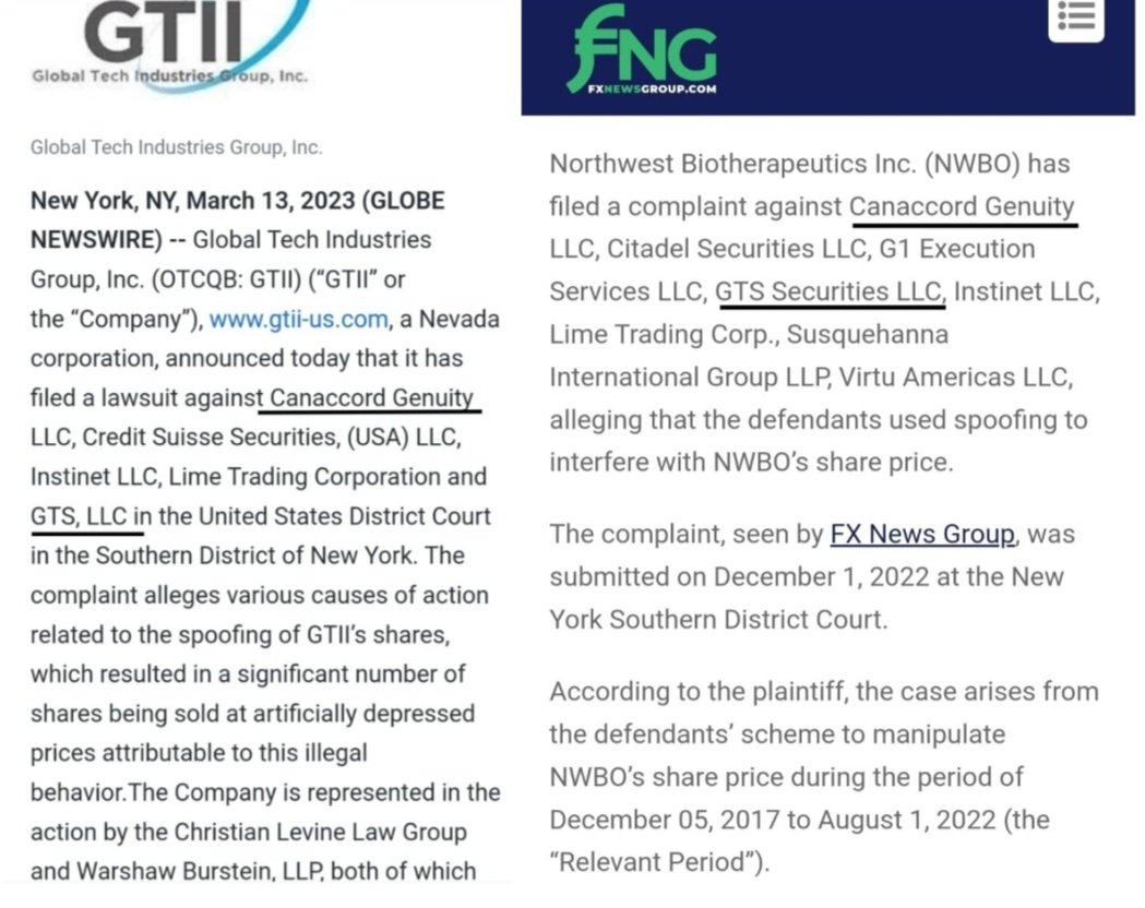 RareDealsHere's tweet photo. How does @FINRA pick &amp; choose which SPOOFING cases to pursue? Ari Rubenstein's GTS Securities was found to have been SPOOFING for 6 years on the NYSE &amp; named in 2 SPOOFING lawsuits by OTC issuers but no OTC case from FINRA. Hmm! $MMTLP @FBILosAngeles @FBIWFO @DOJCrimDiv @SECGov https://t.co/cYdTBvxw5F