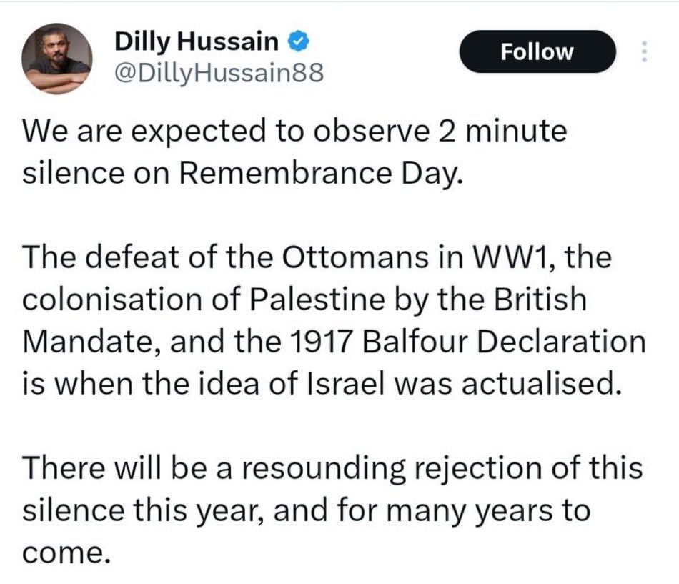LozzaFox's tweet photo. You are not expected to do anything. 

You are expected to be tolerant of those who do.

These are the traditions of our nation and our remembrance.

If you don’t like them.

Leave. https://t.co/cTwD6d25Nv