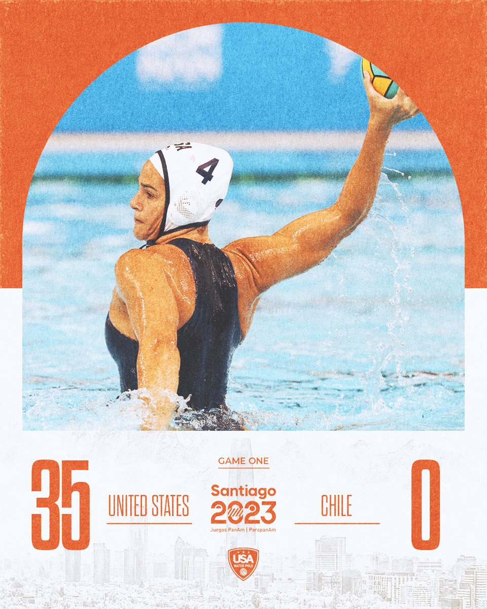 USA Water Polo (@usawp) on Twitter photo The <a href="/TeamUSA/">Team USA</a> Women opened up defense of their Pan American Games title with a 35-0 win over Chile. Every field player scored at least once with <a href="/theAshJohnson/">AshleighJohnson</a> and <a href="/LonganAmanda/">Amanda Longan</a> recording 10 saves. #Santiago2023
MORE: usawaterpolo.org/news/2023/10/3… The <a href="/TeamUSA/">Team USA</a> Women opened up defense of their Pan American Games title with a 35-0 win over Chile. Every field player scored at least once with <a href="/theAshJohnson/">AshleighJohnson</a> and <a href="/LonganAmanda/">Amanda Longan</a> recording 10 saves. #Santiago2023
MORE: usawaterpolo.org/news/2023/10/3…