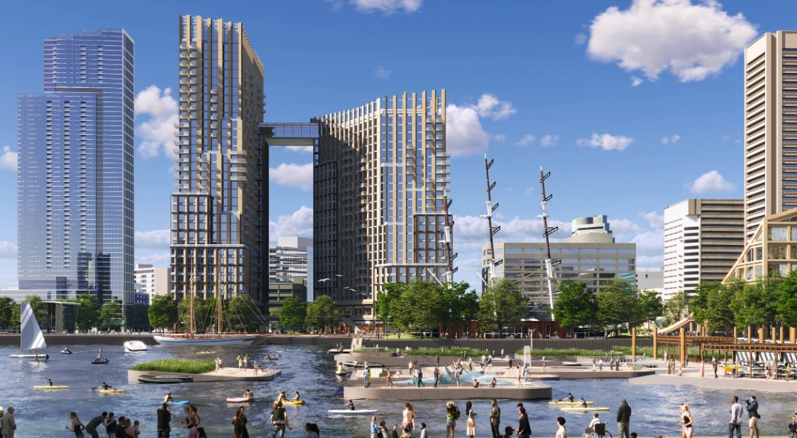 wjz's tweet image. HABORPLACE PLANS UNVEILED: What are your thoughts on the vision for the Baltimore Harborplace after plans were shared this morning? MORE: shorturl.at/fnvLV