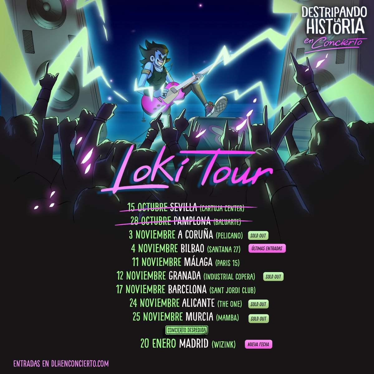 pascuyrodri's tweet photo. ¡CORRE QUE VUELAN! 🎫🎫  Apunta bien estas fechas y decide dónde te vas a venir a celebrar esta gran despedida con nosotros. Recuerda que esta es tu última oportunidad para vernos en directo en España. ¡Hazte con tus entradas en https://t.co/1qehsaDVXH    #DLHenconcierto https://t.co/MrHLQuSE4M