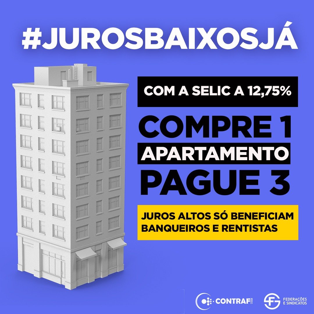 BerioniMarco's tweet photo. Os trabalhadores e o Estado brasileiro não podem mais ser reféns de uma taxa de juros elevada. É hora de promover a justiça econômica e reduzir os juros. #JurosBaixosJá @BancoCentralBR https://t.co/Upe6L053SY