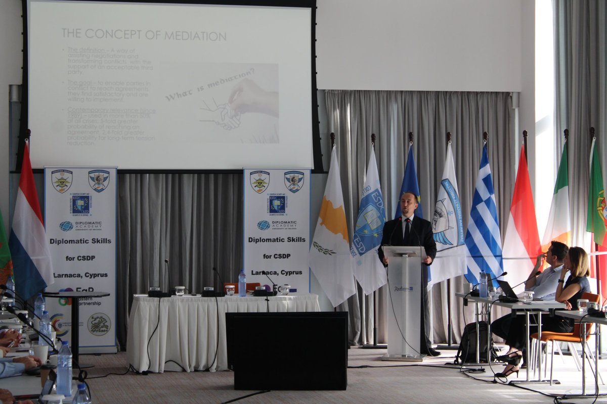 irmo_hr's tweet image. Sandro Knezović sudjelovao je u Lanarci, na Cipru kao govornik na konferenciji pod nazivom ,,Diplomatske vještine za Zajedničku sigurnosnu i obrambenu politiku” #conference #security #securityanddefence #cipar