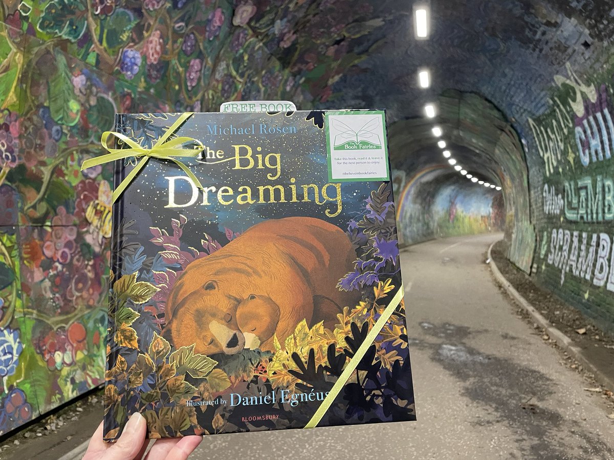 “You’ll dream and dream”

The Book Fairies are sharing copies of #TheBigDreaming by #MichaelRosen! This book has been beautifully illustrated by #DanielEgnéus. Who will be lucky enough to spot one in #Edinburgh?

#ibelieveinbookfairies #TBFBigDreaming #TBFBloomsbury