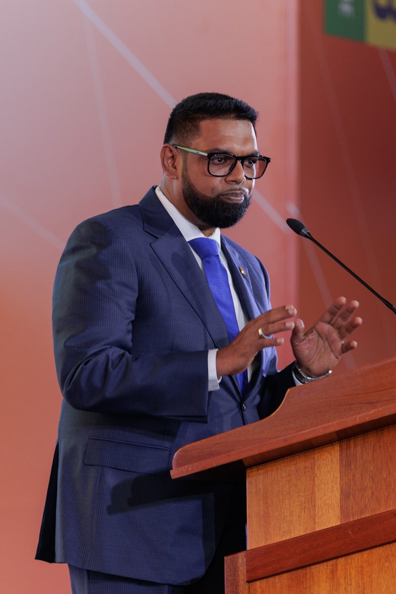 afreximbank's tweet photo. We were truly honoured to have H.E. Dr. Mohamed Irfaan Ali, President of the Co-operative Republic of Guyana, deliver the keynote address earlier this morning on Day 1 of the #ACTIF_2023.

“We [in Africa and the CARICOM region] have failed historically to celebrate who we are and to celebrate our accomplishments, and we must stop this failure now. We have the ability and have presented solutions to many global problems; but we have not owned those solutions, and this [ACTIF] platform is one such avenue, through which we can own our problems and find the solutions to our problems amongst ourselves. This is not an easy task but it is a very important task for us, otherwise, our solutions will continue to be clouded with the implications of other challenges.” #Afreximbank