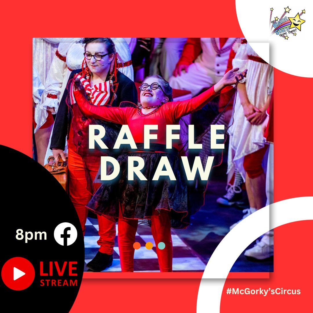 Could you have the winning ticket? The McGorky Raffle will be drawn this Thursday 8pm LIVE on Facebook. There are some great prizes! So roll up, roll up one and all. McGorky says “It could be you!” 🤡 We wish you the best of McGorky Luck! 🎪 🎟️ ♥️🤍🖤