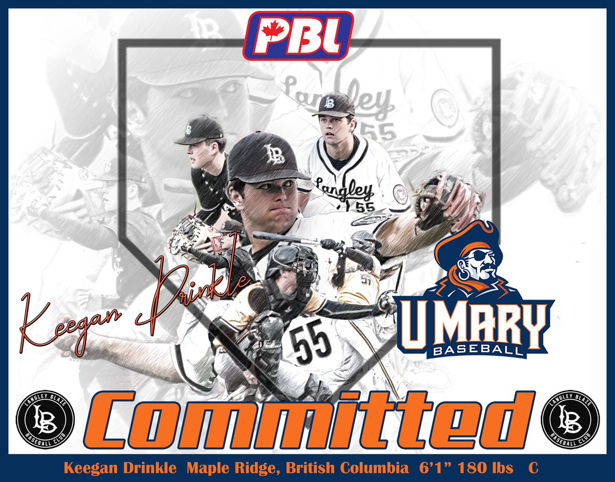 Langley Blaze 🇨🇦 (@langleyblaze) on Twitter photo Congratulations to Keegan Drinkle on his commitment to UMary
<a href="/KeeganDrinkle/">Keegan Drinkle</a> || <a href="/UmaryBaseball/">UMARY Baseball</a>
#BlazeCommitted Congratulations to Keegan Drinkle on his commitment to UMary
<a href="/KeeganDrinkle/">Keegan Drinkle</a> || <a href="/UmaryBaseball/">UMARY Baseball</a>
#BlazeCommitted