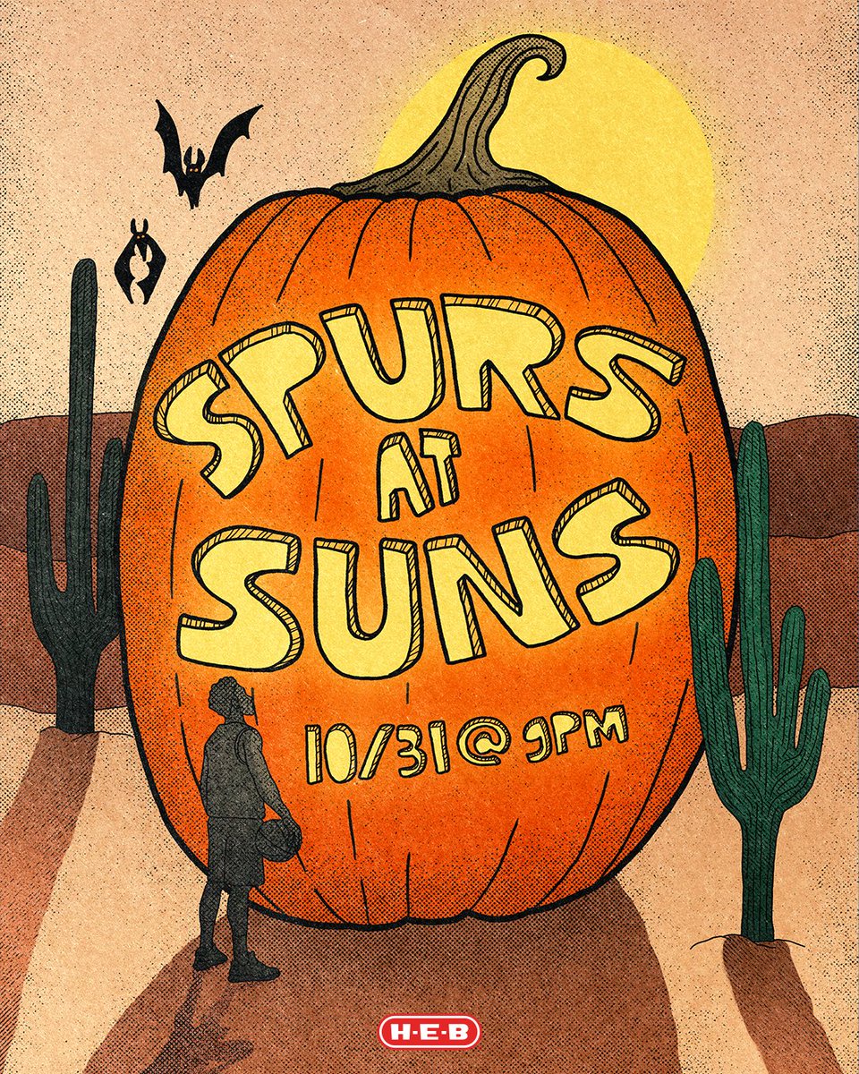 A scary good game tonight 🎃

🆚 <a href="/Suns/">Phoenix Suns</a> 
⏰ 9pm CT
📺 @NBAonTNT 
📻 <a href="/1200WOAI/">1200 WOAI</a>, <a href="/kxtn1350/">KXTN.com 1350AM & 107.5 FM HD 2</a> 

<a href="/HEB/">H-E-B</a> | #sponsored