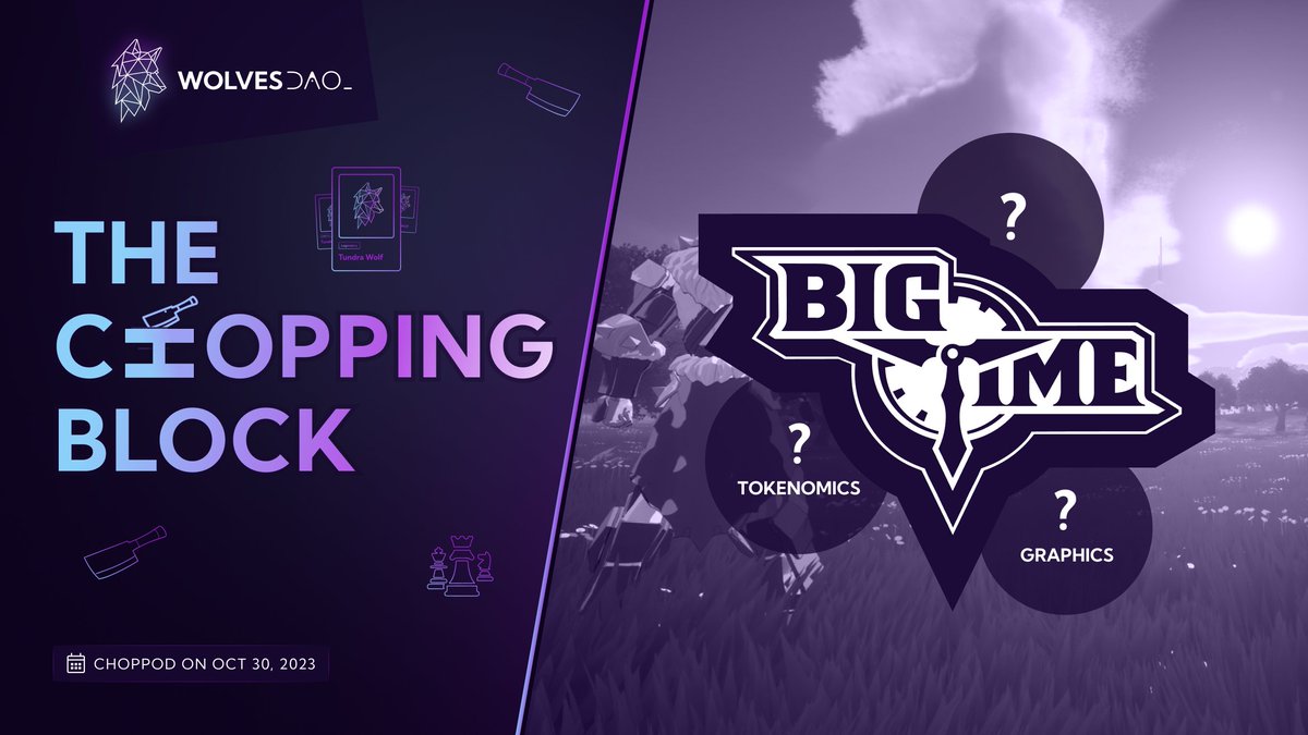 WolvesDAO's tweet photo. Meet 'The Chopping Block'

Our Community rating system for Web3 games.

Here's the Wolves' rating of Big Time 🧵 https://t.co/MNNCEpfKnu
