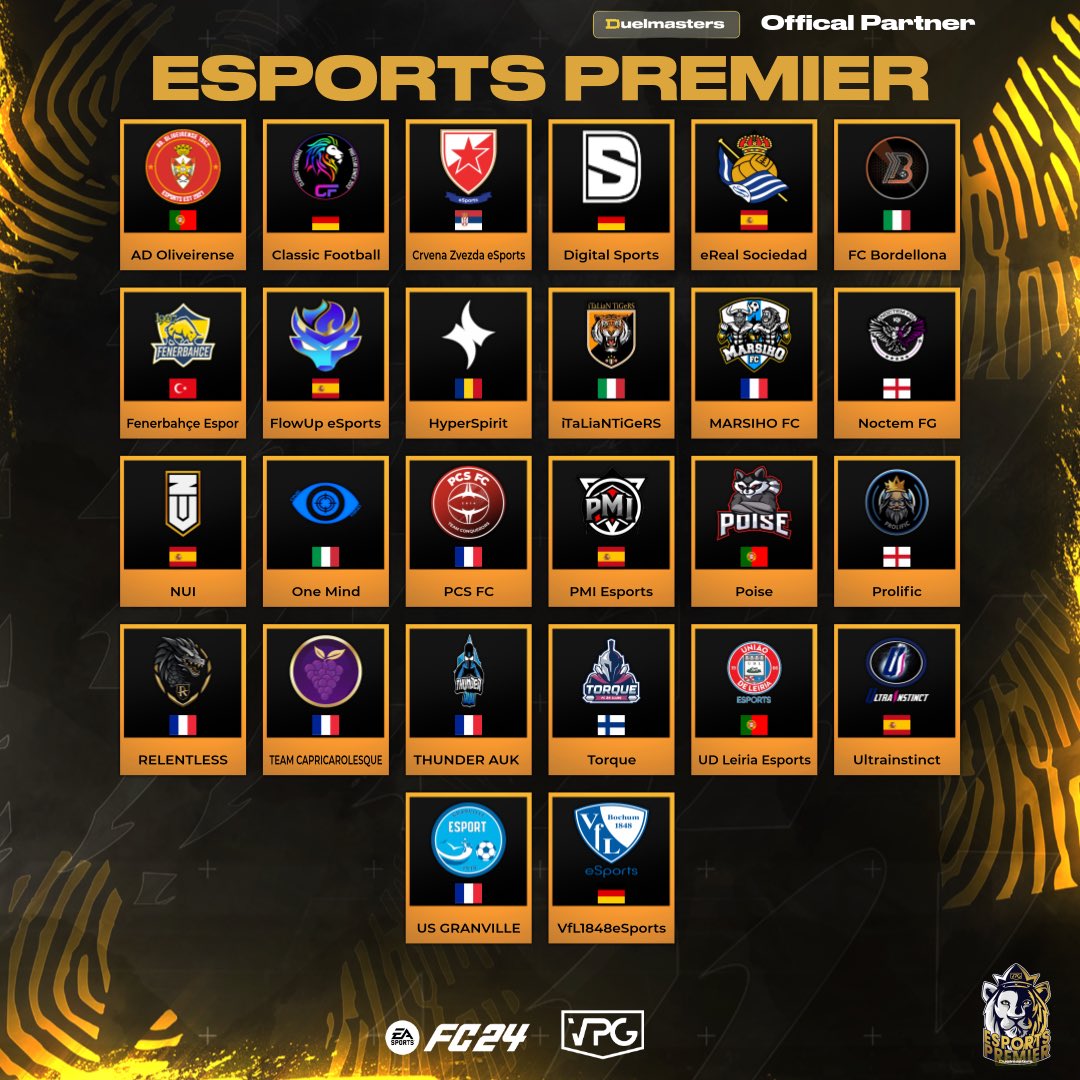 Virtual Pro Gaming (@officialvpg) on Twitter photo ๐ Welcome to the <a href="/DuelmastersGG/">Duelmasters.io</a> <a href="/VPGPremier/">VPG Esports Premier</a>. ๐ฆ
๐ช๐บ $4000 in prizes!
๐ช๐ฝ We would like to wish you all the best of luck in the season. Letโs see who will make history as the first cross play champion. ๐
@Vfl1848eSports ๐ฉ๐ช
@CF_Pro_Club ๐ฉ๐ช
@DigitalSportsGG ๐ฉ๐ช
<a href="/OneMindXI/">Focus 1Mind</a> ๐ฎ๐น ๐ Welcome to the <a href="/DuelmastersGG/">Duelmasters.io</a> <a href="/VPGPremier/">VPG Esports Premier</a>. ๐ฆ
๐ช๐บ $4000 in prizes!
๐ช๐ฝ We would like to wish you all the best of luck in the season. Letโs see who will make history as the first cross play champion. ๐
@Vfl1848eSports ๐ฉ๐ช
@CF_Pro_Club ๐ฉ๐ช
@DigitalSportsGG ๐ฉ๐ช
<a href="/OneMindXI/">Focus 1Mind</a> ๐ฎ๐น