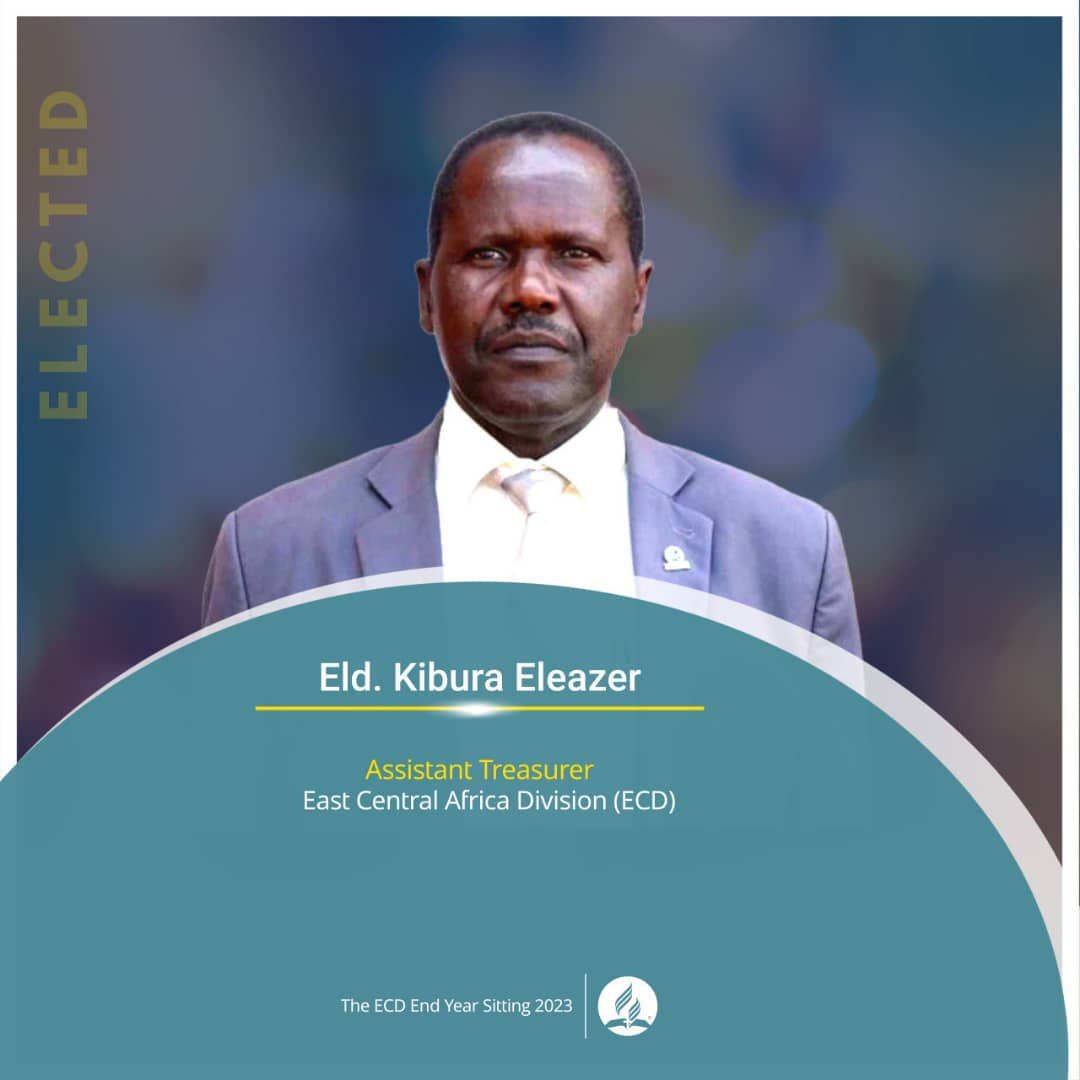 The same Executive Committee has elected Elder Eliezer Kibura as East Central  Africa Division  Assistant Treasurer. 
Elder Kibura has been serving as the Associate Treasurer of the Uganda Union. 
 *His election will be* *effective on 1st January* , *2024*.