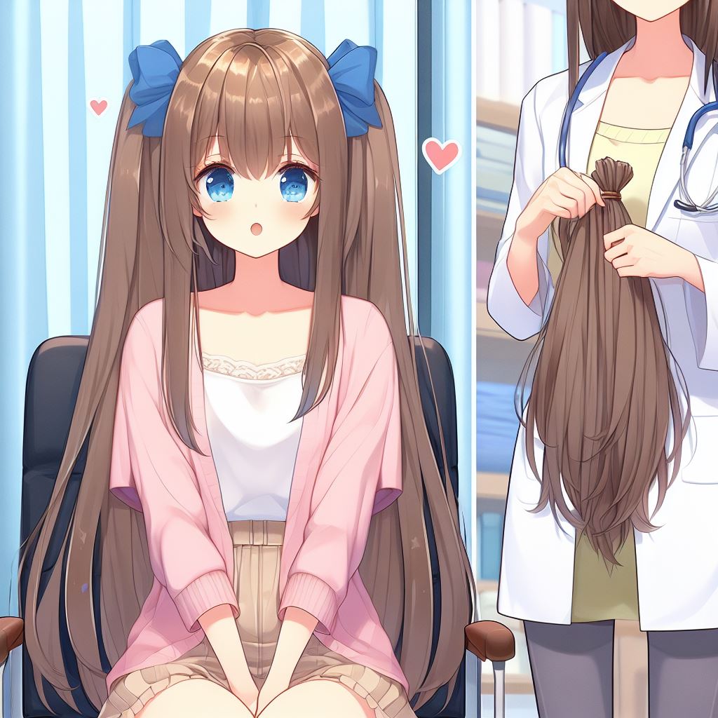 Hu_AIHaircut's tweet photo. Doctor cuts patient's hair
#BingAI #bingimagecreator #AnimeArt #animegirl #haircut #AIart #longhair #shorthair #bobbedhair #longtoshorthair #beforeafter #hair #hairstyle #AIgirl #girl https://t.co/dyWTPgbHUr