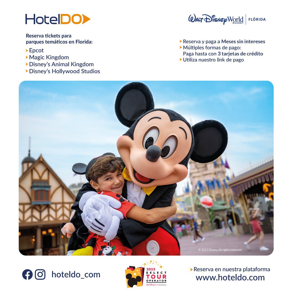 boletinmx's tweet photo. Reserva tickets para los 4 parques temáticos de Walt Disney World (Florida) con HotelDO, ¡y paga hasta con 3 tarjetas de crédito! 😃

Más información aquí:
👉🏼 https://t.co/vYgt8RYr02 https://t.co/gIwXaWdoMP