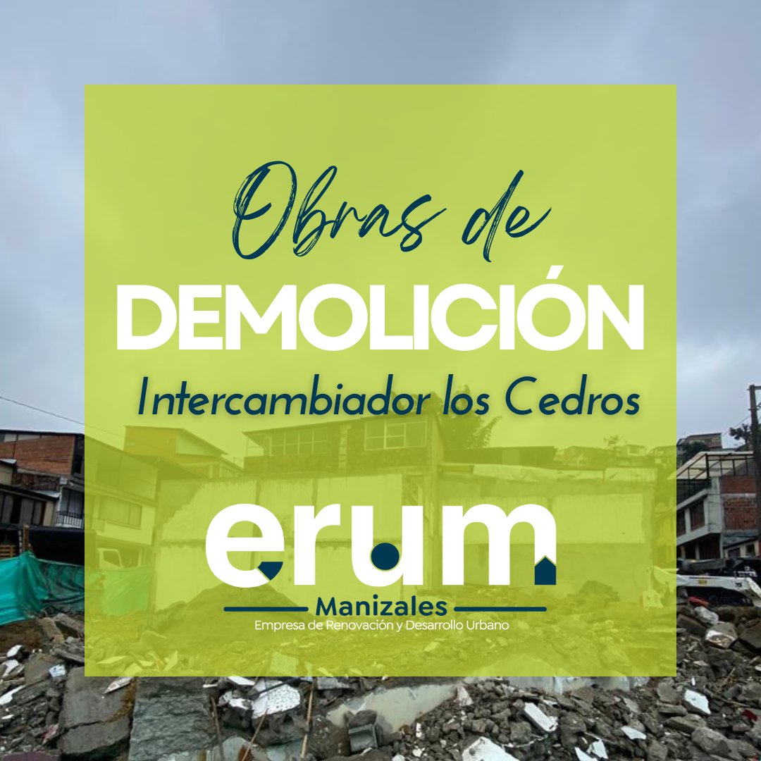 erumzls's tweet photo. Avanzamos en un 57% de ejecución de las obras de demolición del Intercambiador de los Cedros 👷
#TransformamosEspaciosParaLaVida https://t.co/BaPsskgFgL