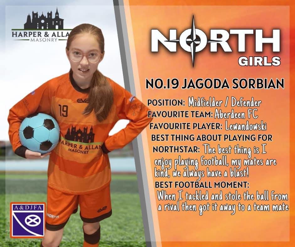 ⚽️ Northstar Girls Player Spotlight ⚽️

Next up is our no.19 Jagoda!

#northstarcfc #northstargirls #abernecessities #ev2sportswear #oneclub #oneheart #onelegacy