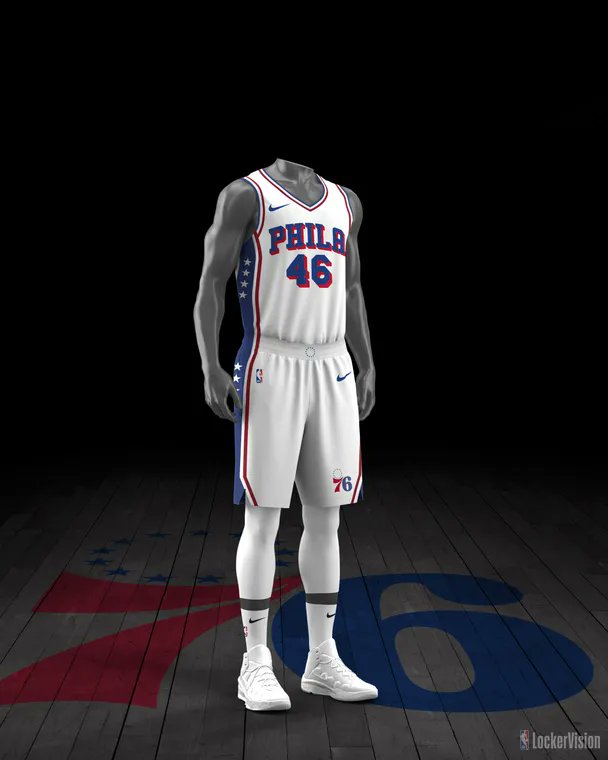 RaptorsTracker's tweet photo. Game day!  
Uniforms for tonight's match up between the Raptors and 76ers
Raptors are 1-0 in Icon Jersey  
Game 3/82  
Raptors - Icon 
76ers- Association  
Scotiabank Arena https://t.co/W3xYoE9acm