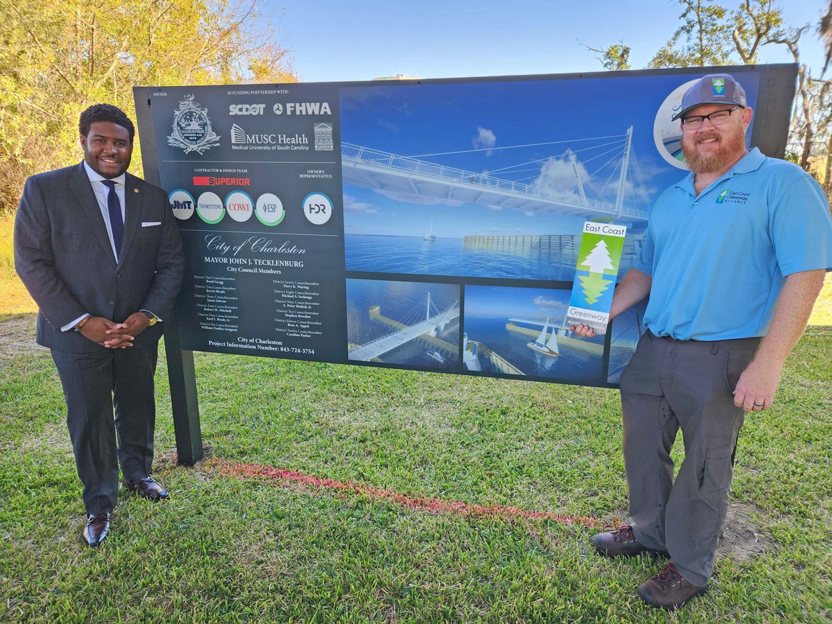 Amazing turnout today for the groundbreaking for the Ashley River Crossing, a new standalone bicycle-pedestrian bridge that will connect downtown Charleston, S.C., to the West Ashley neighborhood. 

This is a HUGE moment for the East Coast Greenway and the people of Charleston!