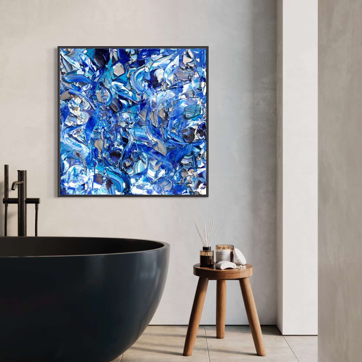 Sapphire Swirl | by Lea Fisher

This stunning blue artwork by Lea Fisher measures 40 x 40 in. This is one of her abstract pieces that showcases her artistic prowess, and masterful brushwork.

Visit our website at samuellynne.com to view more fine artworks by <a href="/LeaFisherArt/">Lea Fisher</a>