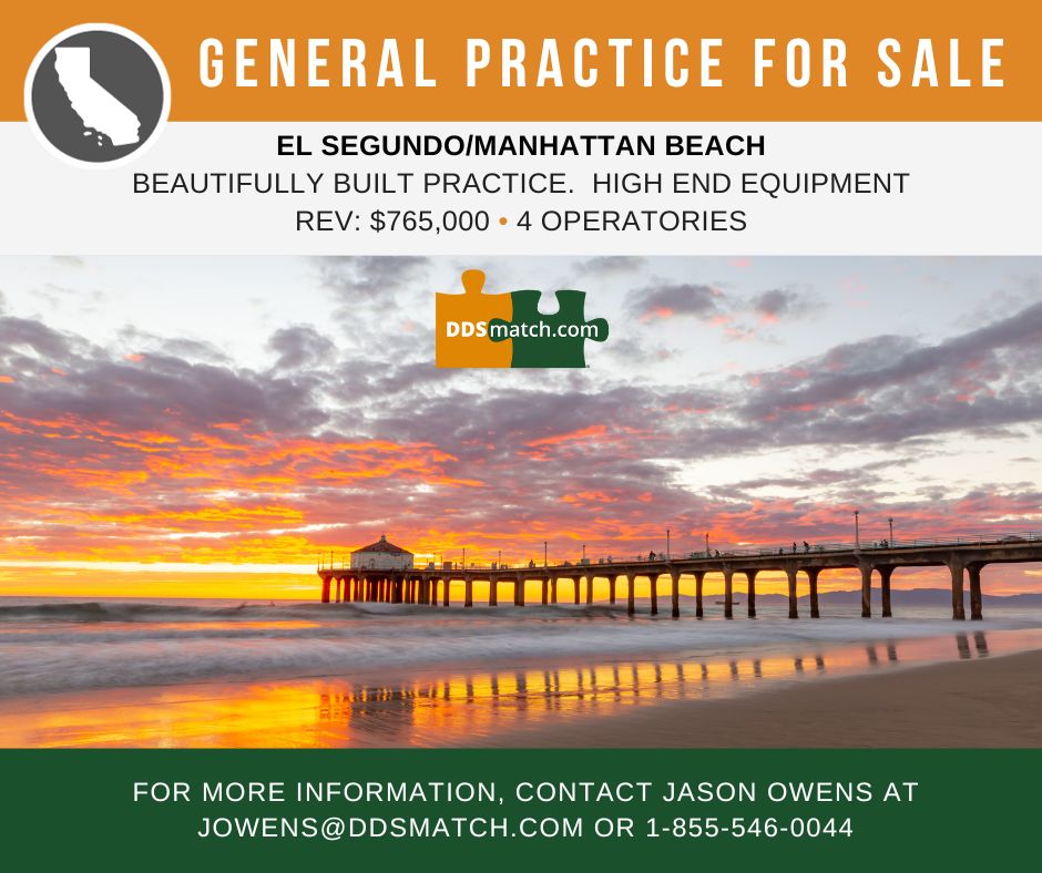 ddsmatch_socal's tweet image. General Practice for Sale
El Segundo/Manhattan Beach, California 
bit.ly/3MkMZyU 
#ddsmatch #dentistry #practicetransitions #dentalpractice #trustedtransition #CAdentist #ddsmatchsocal