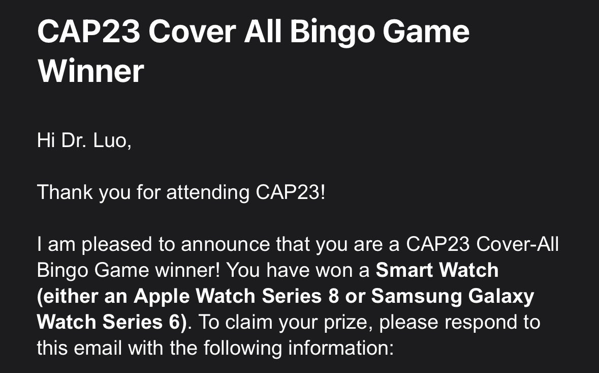 Matt Xi Luo, MD (@mattcrophage) on Twitter photo For those of you wondering if you should attend the CAP annual meeting, I 1000% recommend it! Huge thanks to <a href="/Pathologists/">CAPathologists</a> for the Bingo prize!! I love it! #CAPnow #PathTwitter #PathX For those of you wondering if you should attend the CAP annual meeting, I 1000% recommend it! Huge thanks to <a href="/Pathologists/">CAPathologists</a> for the Bingo prize!! I love it! #CAPnow #PathTwitter #PathX