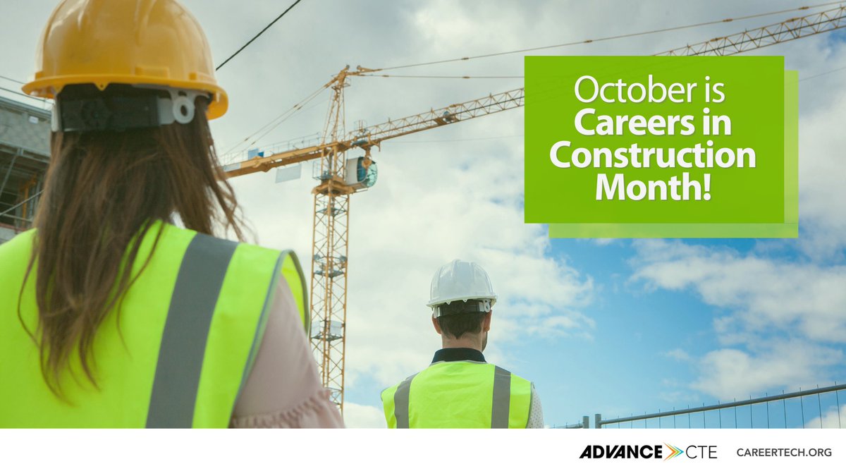 Advance CTE (@cteworks) on Twitter photo October is National Careers in Construction Month! More than 200,000 learners in the US participate in #CTE programs that build lifelong skills and certifications to build our future through over 150,000 annual openings projected by <a href="/BLS_gov/">BLS-Labor Statistics</a> in construction careers. October is National Careers in Construction Month! More than 200,000 learners in the US participate in #CTE programs that build lifelong skills and certifications to build our future through over 150,000 annual openings projected by <a href="/BLS_gov/">BLS-Labor Statistics</a> in construction careers.