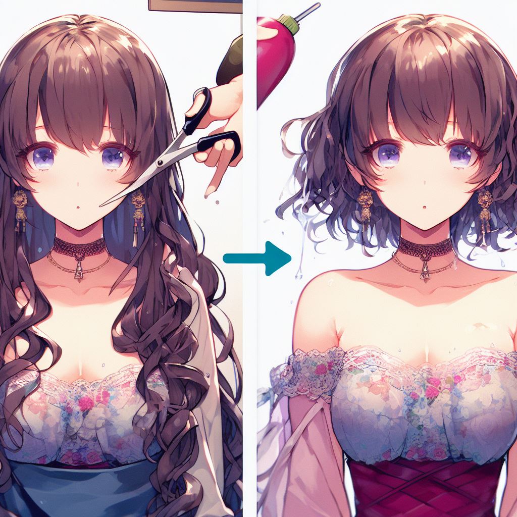 Hu_AIHaircut's tweet photo. Random Generate 😂
#BingAI #bingimagecreator #AnimeArt #animegirl #haircut #AIart #longhair #shorthair #bobbedhair #longtoshorthair #beforeafter #hair #hairstyle #AIgirl #girl https://t.co/Iiamwr4HYU