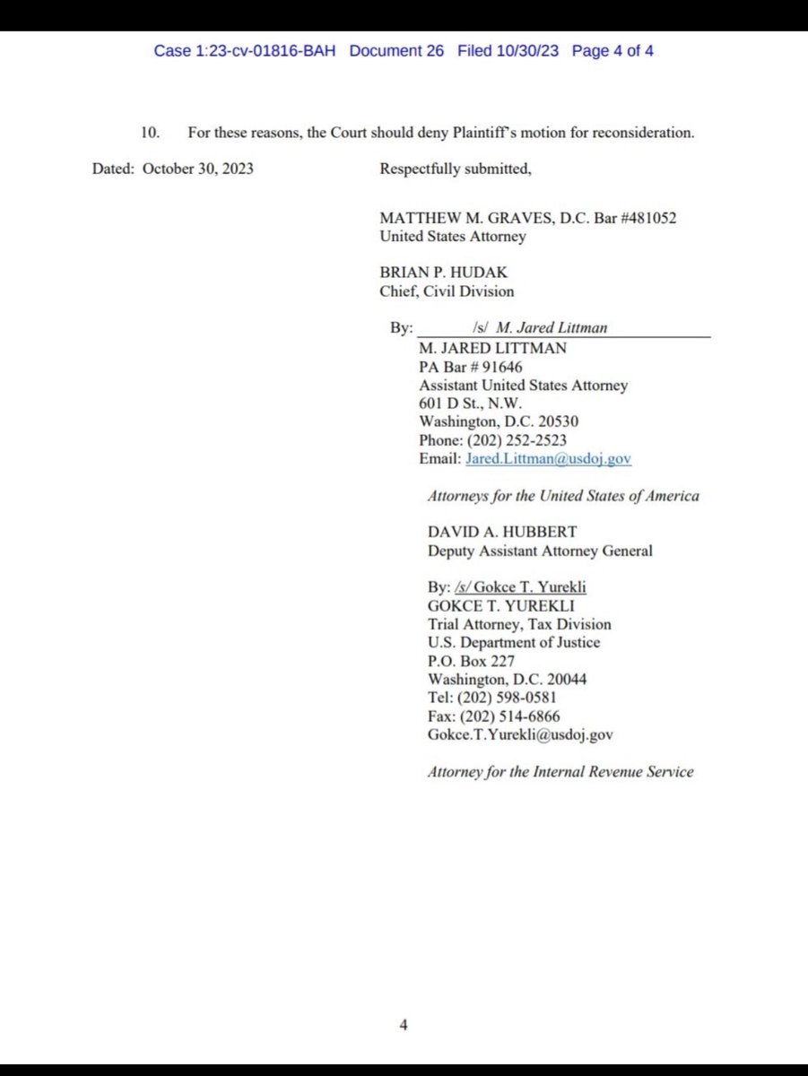 Haha, the Department of Justice responded to Aaron's Motion for Reconsideration. They've clarified that the documents scheduled for release on the 30th were not related to Bola Ahmed Tinubu but the other individuals. David and Aaron are foolish, so if any documents are released,