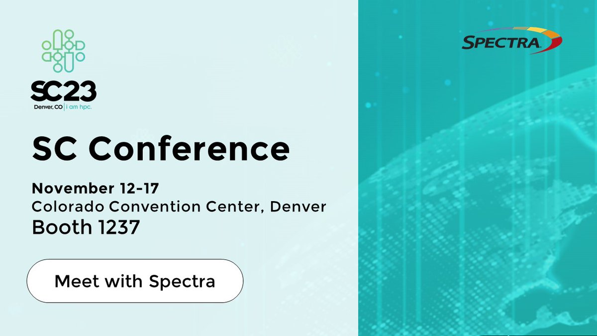 The world’s premier conference for #supercomputing is fast approaching! Will we see you at #SC23? Stop by booth 1237 to discuss enhancing your #HPC capabilities by implementing best practices in #datastorage. #spectrashows okt.to/KdLXUj