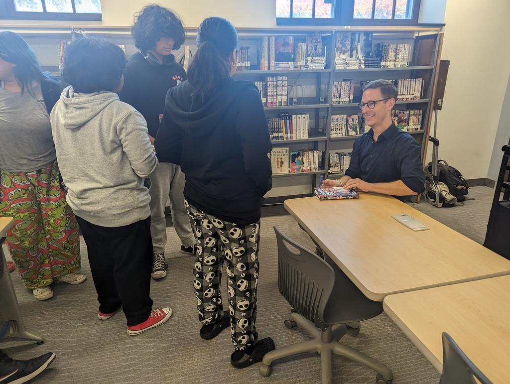 Kathie Weinberg (@kathielibrarian) on Twitter photo When a student response after a program with author <a href="/EliotSchrefer/">Eliot Schrefer π</a> CHARMING YOUNG MAN is "this is the best day of my life" it's a successful day with <a href="/AOBFound/">AnOpenBookFoundation</a> at <a href="/RooseveltHSDC/">Roosevelt HS DC</a> . When a student response after a program with author <a href="/EliotSchrefer/">Eliot Schrefer π</a> CHARMING YOUNG MAN is "this is the best day of my life" it's a successful day with <a href="/AOBFound/">AnOpenBookFoundation</a> at <a href="/RooseveltHSDC/">Roosevelt HS DC</a> .