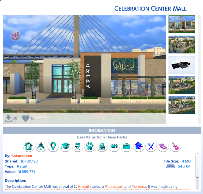 Inamacsims4's tweet photo. Sul Sul! I would like to nominate the following fantastic creations for a #maxisfav
Spooktacular In Pink by #MemoryBugaboo143
Hare and Hedgehog by #briandcreations
Cursed Eerie Family by #buddaguitarz
Celebration Center Mall by #SakuraLeon Thank you, Dag Dag https://t.co/HKBJbuz3PT