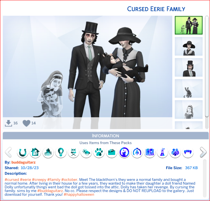 Inamacsims4's tweet photo. Sul Sul! I would like to nominate the following fantastic creations for a #maxisfav
Spooktacular In Pink by #MemoryBugaboo143
Hare and Hedgehog by #briandcreations
Cursed Eerie Family by #buddaguitarz
Celebration Center Mall by #SakuraLeon Thank you, Dag Dag https://t.co/HKBJbuz3PT