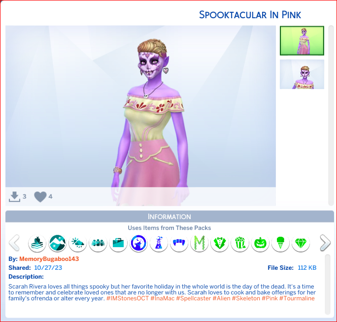 Inamacsims4's tweet photo. Sul Sul! I would like to nominate the following fantastic creations for a #maxisfav
Spooktacular In Pink by #MemoryBugaboo143
Hare and Hedgehog by #briandcreations
Cursed Eerie Family by #buddaguitarz
Celebration Center Mall by #SakuraLeon Thank you, Dag Dag https://t.co/HKBJbuz3PT