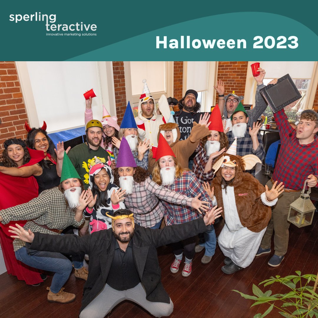 SperlingInterac's tweet image. Our office has become a battleground, with mischievous Gnomes and wild Party Animals competing for Best Department Costume!
Now is your chance to join the excitement! Vote for the most captivating team costume in the replies! 🎃
