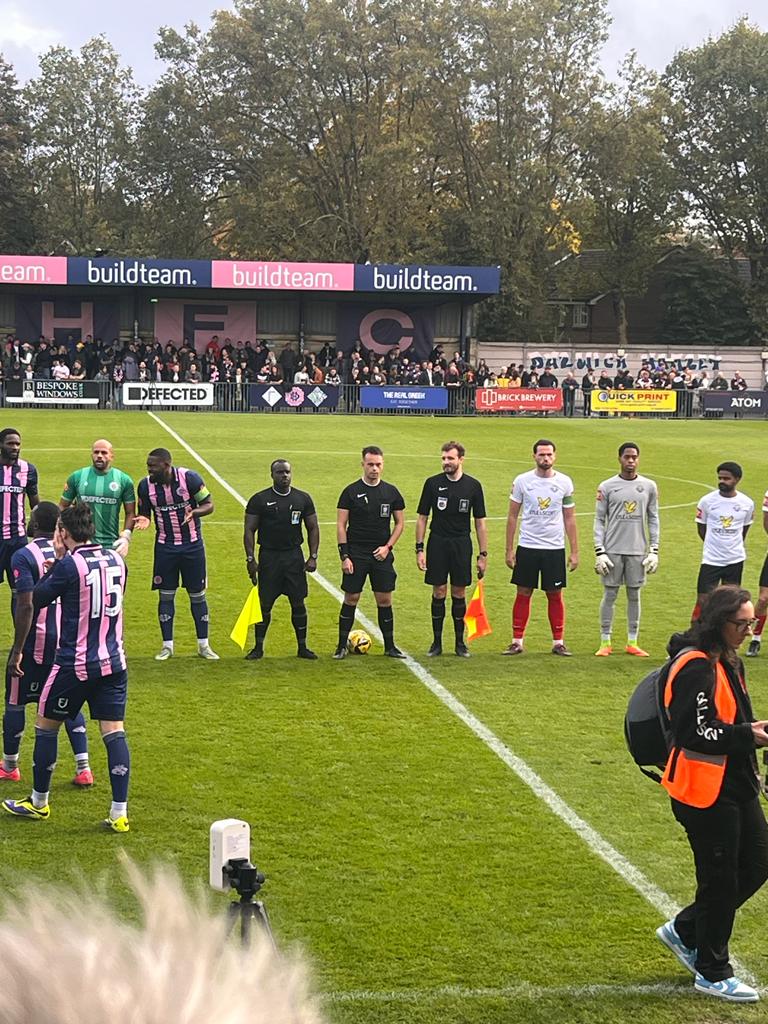 What a wonderful experience <a href="/DulwichHamletFC/">Dulwich Hamlet FC</a> v <a href="/LewesFC/">Lewes Football Club</a> 
Was part of a great officiating team and the fans, staff and teams made for a great spectacle. Certainly made my Saturday.